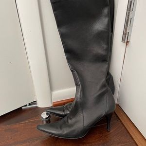 Cole Haan Black Leather Knee High Boots. EUC. Size 9.5